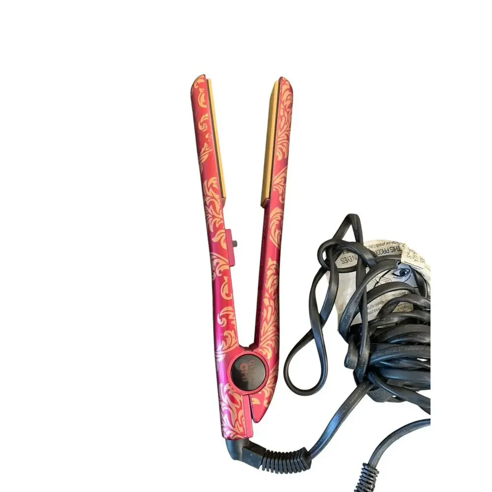 Ultra CHI Flat Iron Hair Straightener Pink Gold‎ Floral 1 Inch Ceramic